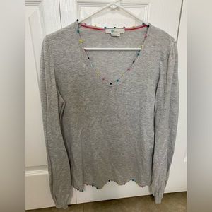 Boden rainbow Pom Pom sweater